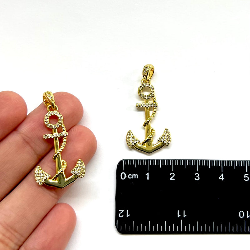 Ancla, Brass, Enchapado 18k, Charm y Pendant