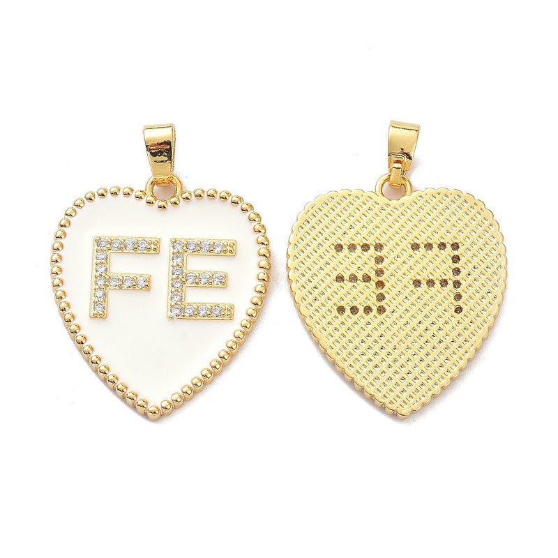 Fé, Brass, Enchapado 18k, Charm y Pendant