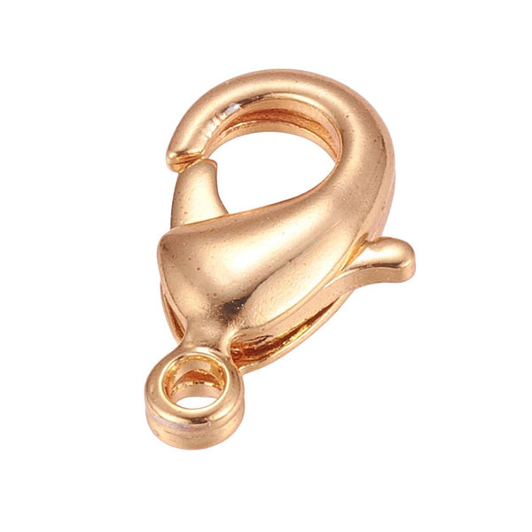 Cierre, Lobster, Enchapado 24k, 12mm