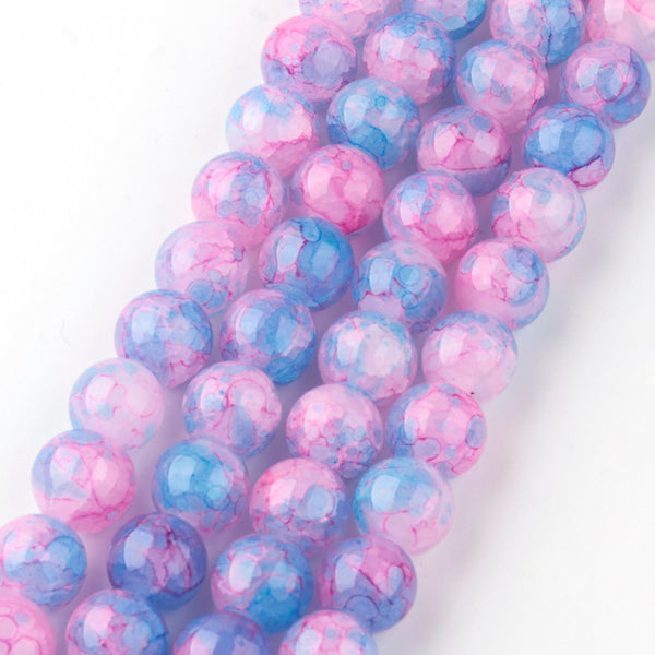 Bead Redondo, Cristal Crackeado, 8mm, Beads