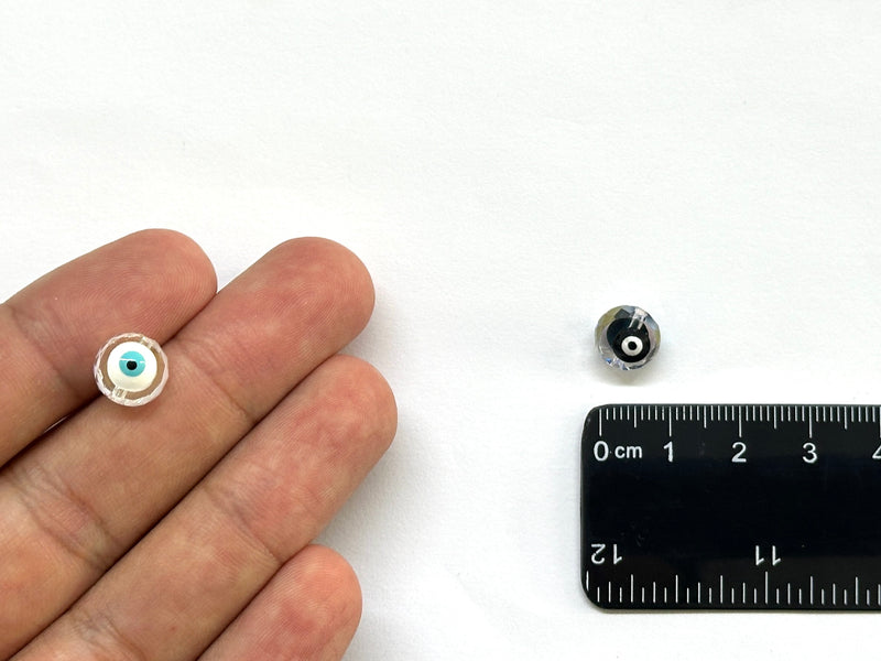 Ojo, Cristal Facetado, Beads