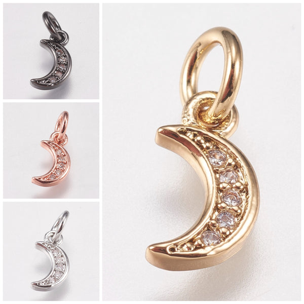 Luna, Brass, Charm y Pendant