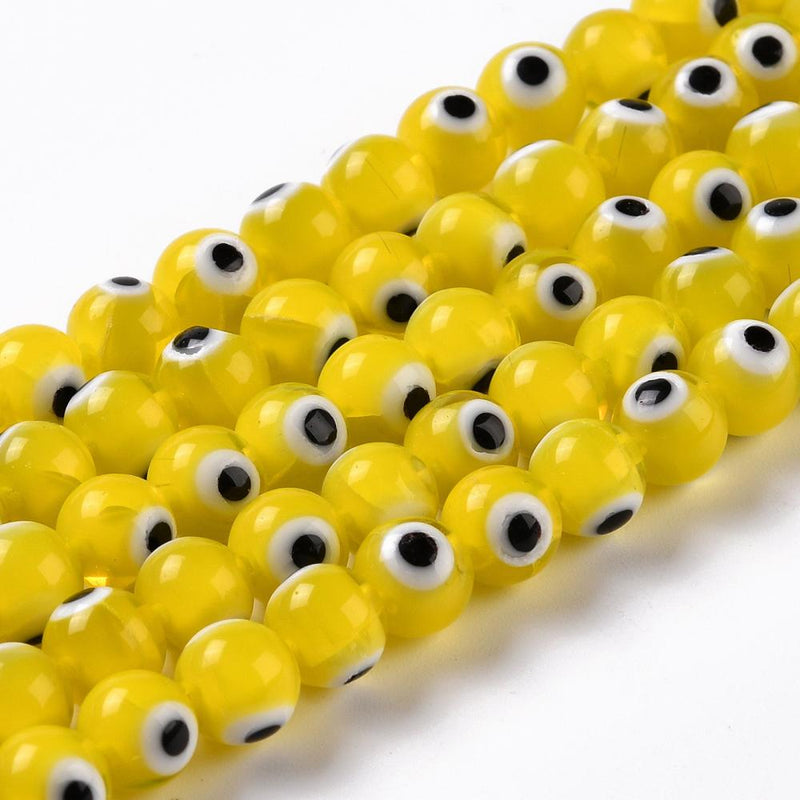 Evil Eye, Beads, Ojo, 8mm