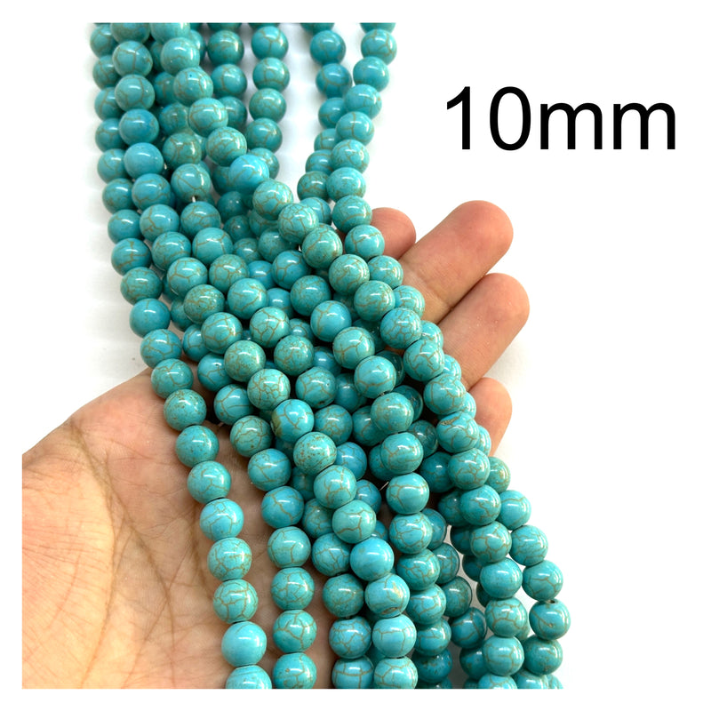 Turquesa, Piedra, 4/6/8/10mm, Beads