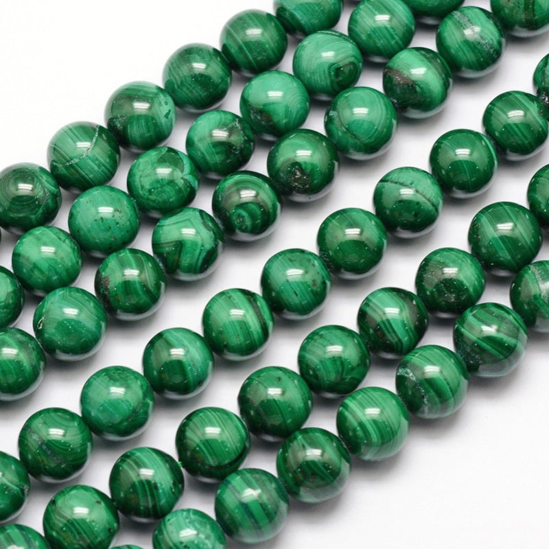 Natural Malachite, Piedra, 8mm, Beads