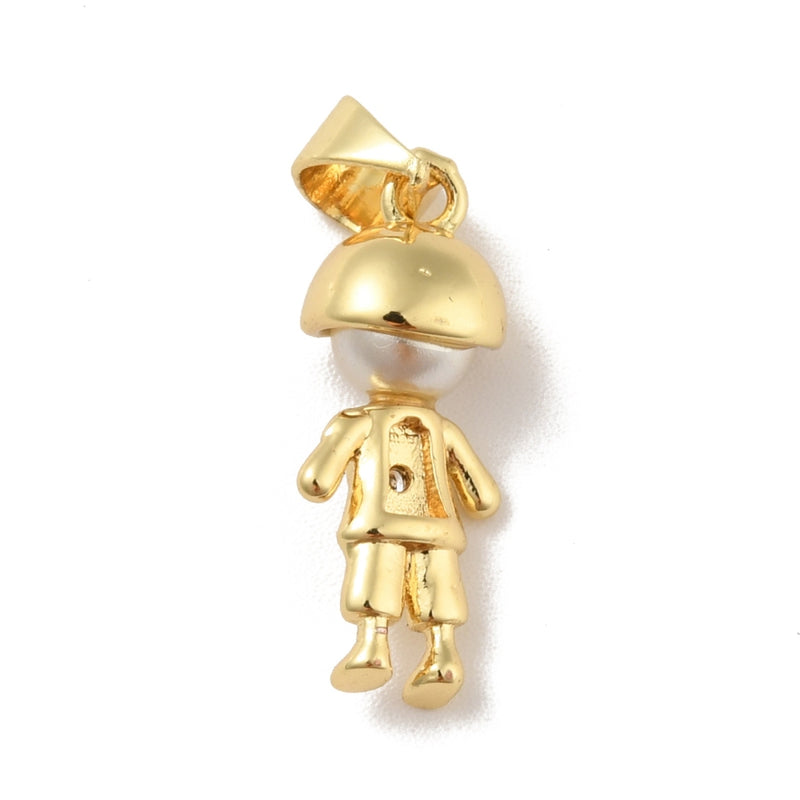 Niño, Niña, Brass, Enchapado 18k, Charm y Pendant