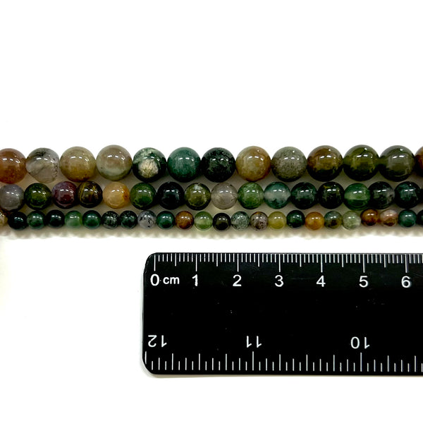 Indian Agata, Piedra, 8mm/6mm/4mm, Beads