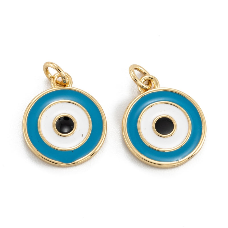 Ojo, Brass, Enchapado 18k, Charm y Pendant