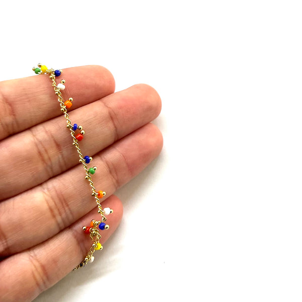 Cadena con Seed Beads, Enchapado