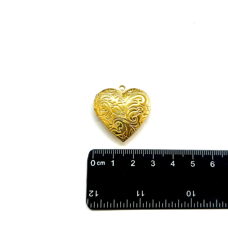 Corazón, Relicario Para Colocar Foto, Stainless Steel, Charm y Pendant