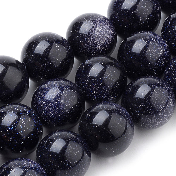 Blue Goldstone, Piedra, 4mm/6mm/8mm/10mm, Beads