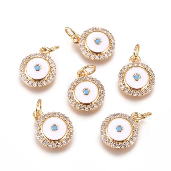 Ojo, Evil Eye, Brass, Enchapado, Charm y Pendant