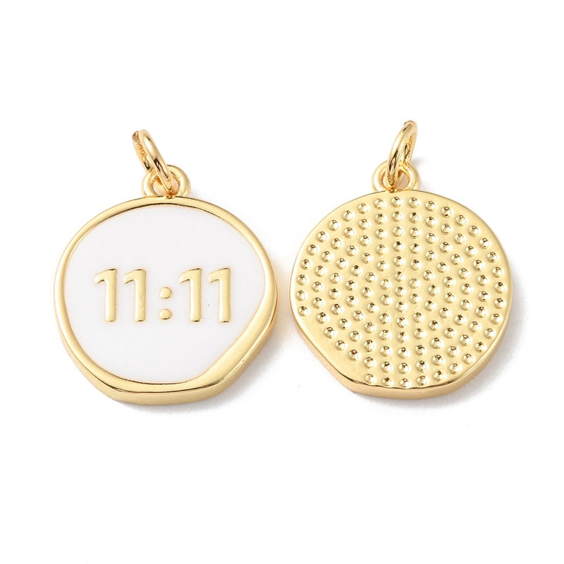 11:11, Brass, Enchapado 18k, Charm y Pendant