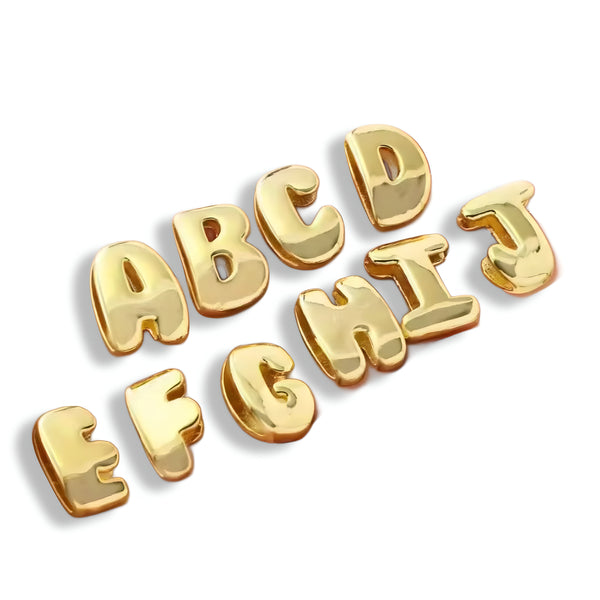 Letra, Inicial, Enchapado 18k, Pasador Deslizante