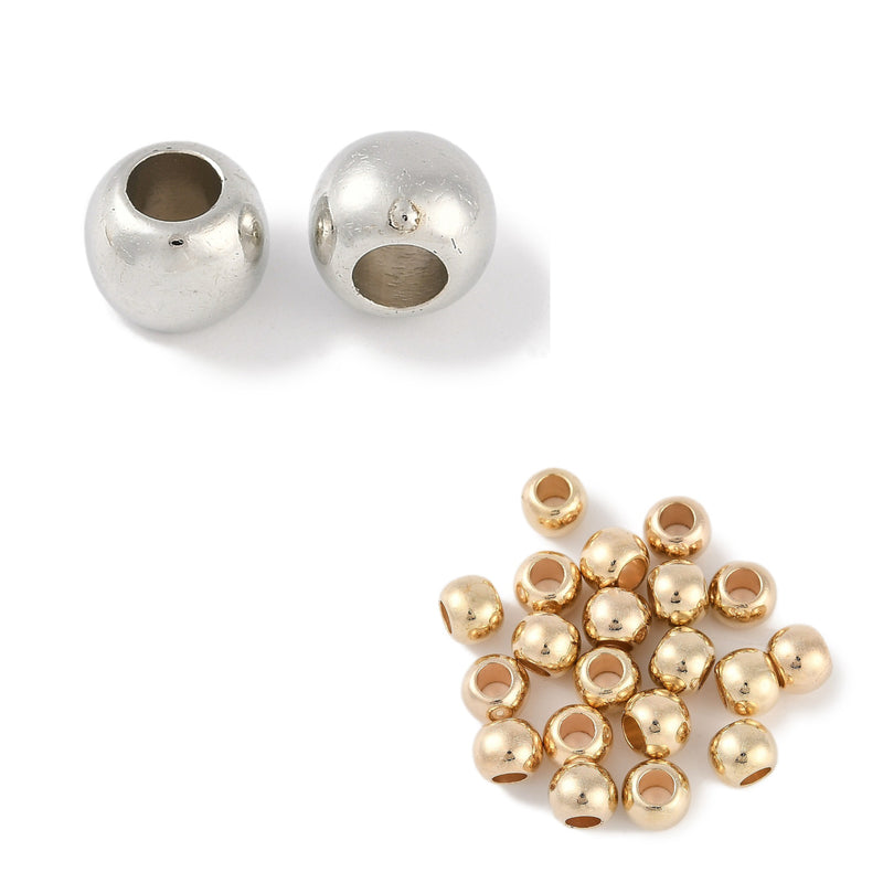 Bead Redondo, Pony Beads, Acrílico, 6mm