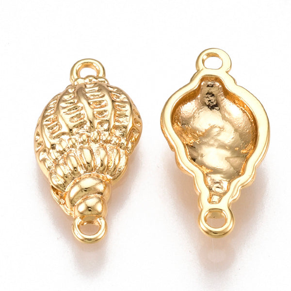 Caracol, Brass, Enchapado 18k, Conector