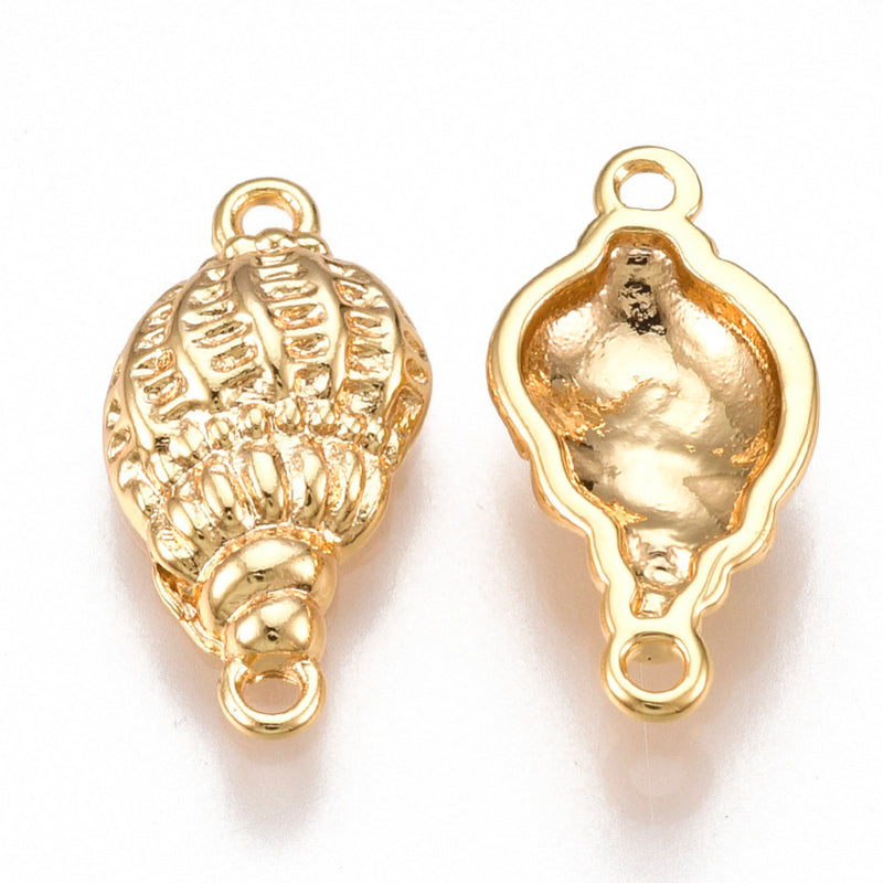 Caracol, Brass, Enchapado 18k, Conector