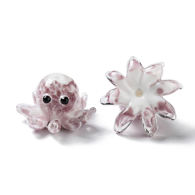 Pulpo, Cristal, Lampwork, Beads