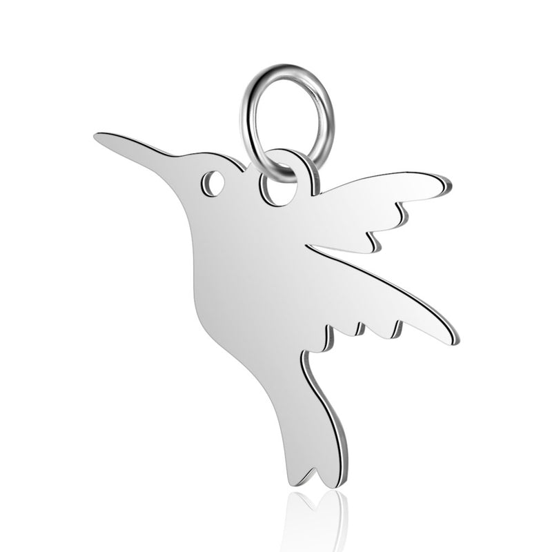 Pajaro, Ave, Stainless Steel, Charm y Pendant