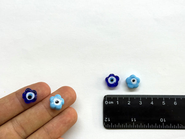 Ojo, Flor, Cristal, 12mm, Beads