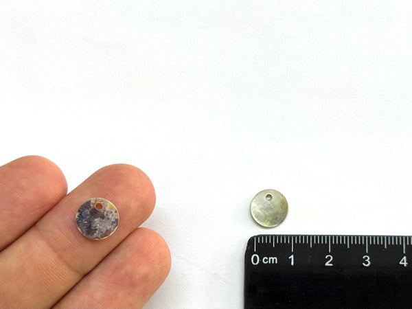 Lentejuela, Redondo, Concha Natural de Madre Perla, Charm/Pendant