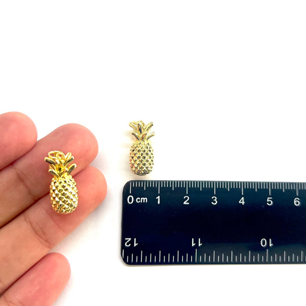 Piña, Brass, Enchapado 18k, Charm y Pendant