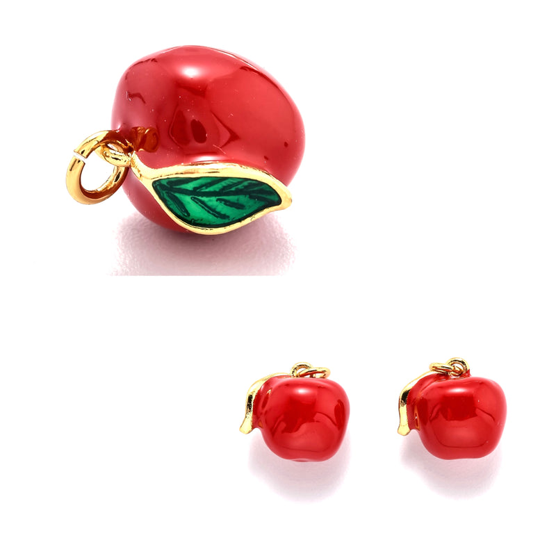 Manzana, Enchapada 18k, Enamel, Charm