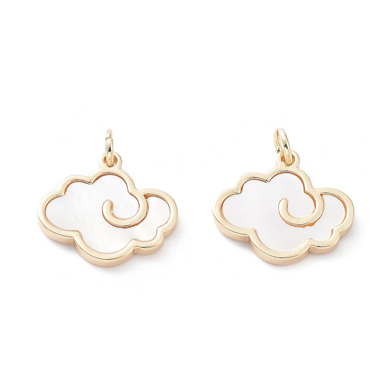 Nube, Brass, Enchapado 18k, Charm y Pendant