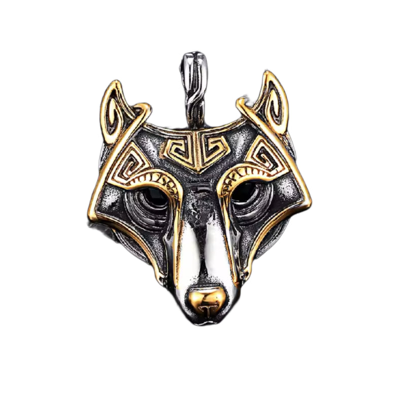 Lobo, Tibetano, Stainless Steel, Pendant