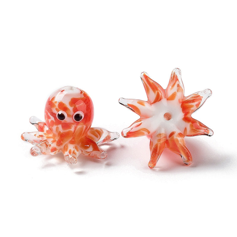 Pulpo, Cristal, Lampwork, Beads