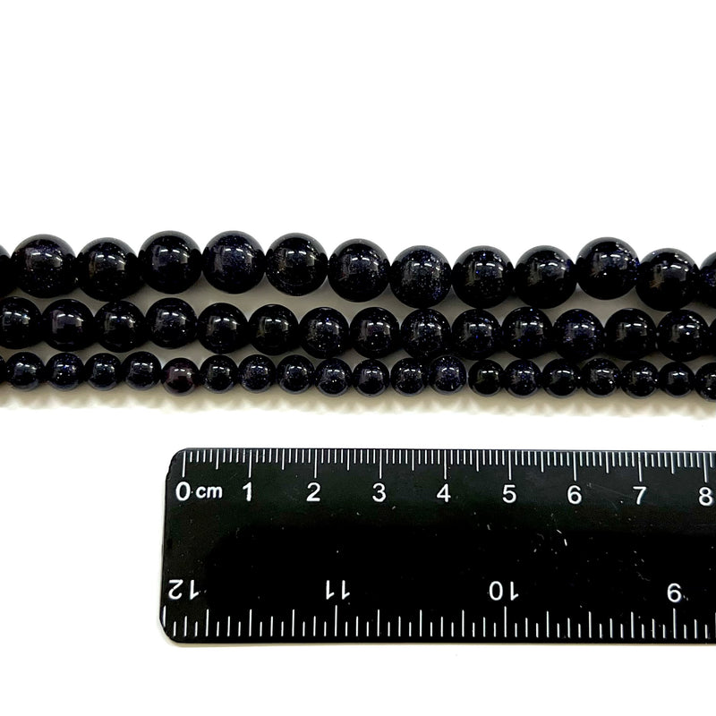 Blue Goldstone, Piedra, 4mm/6mm/8mm/10mm, Beads