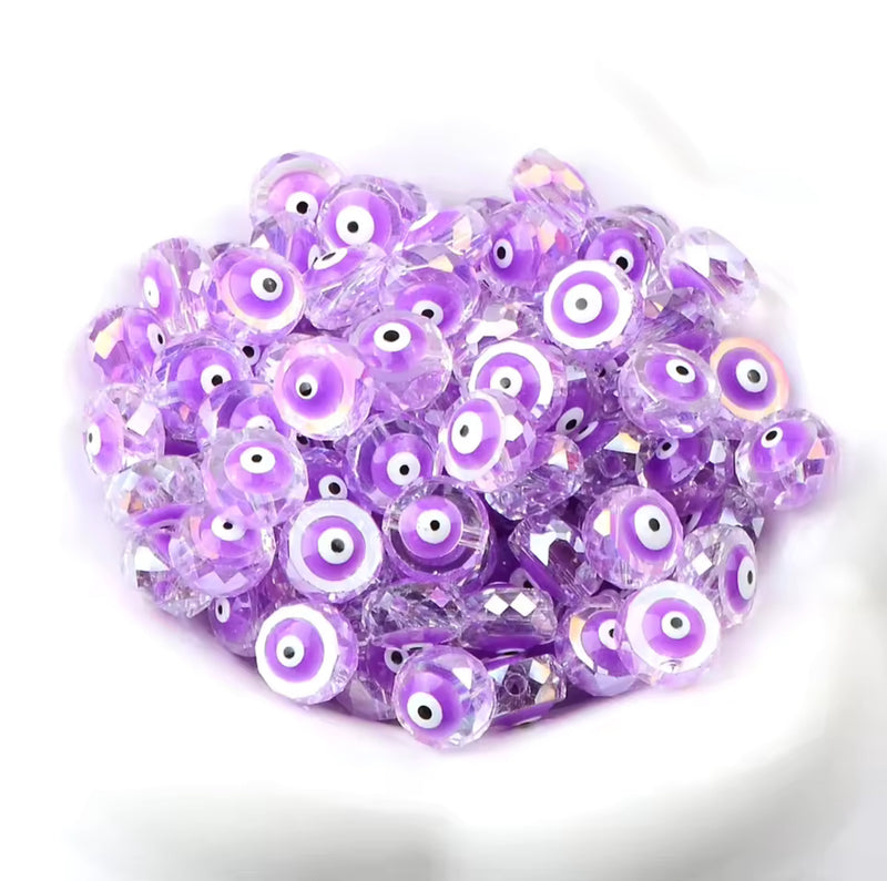 Ojo, Cristal Facetado, Beads