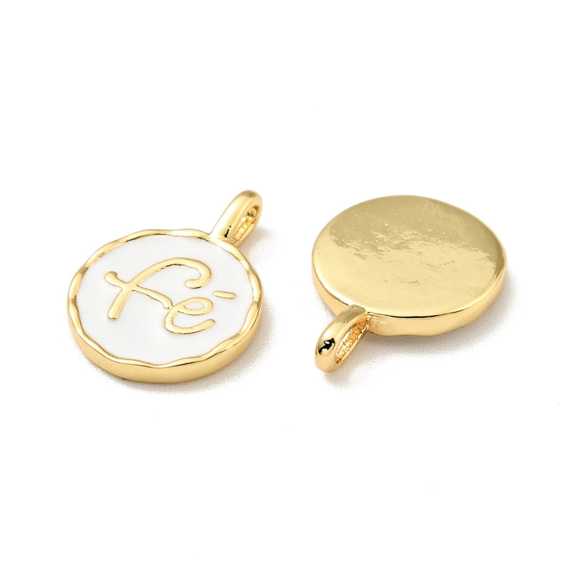 Fé, Brass, Enchapado 18k, Conector, Charm & Pendant