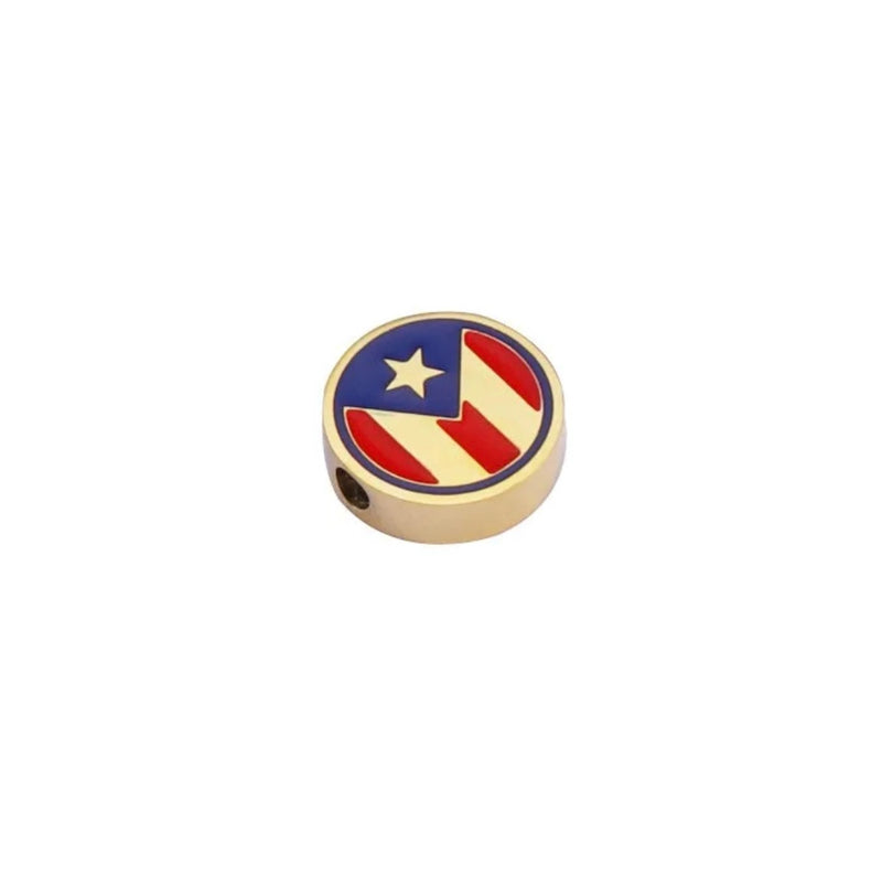 Bandera de Puerto Rico, Stainless Steel, Beads