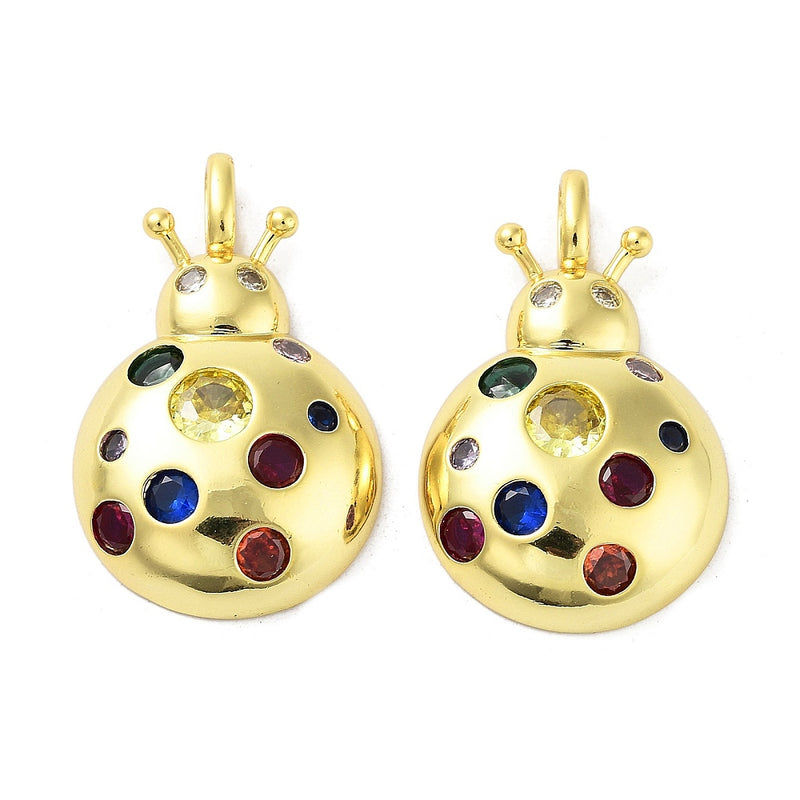 Ladybug, Mariquita, Brass, Enchapado 18k, Pendant