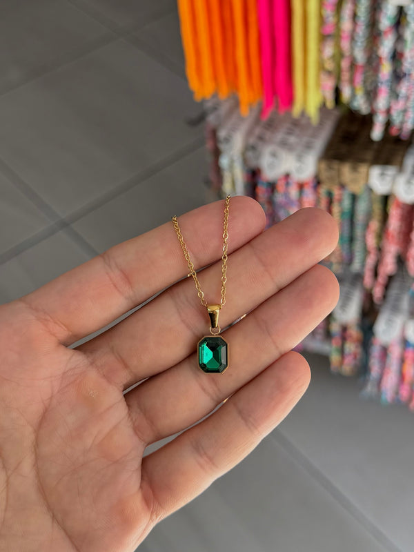 Cadena, Rectángulo, Cristal, Stainless Steel