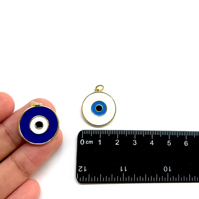 Ojo, Evil Eye, Brass, Enchapado 18k, Charm y Pendant