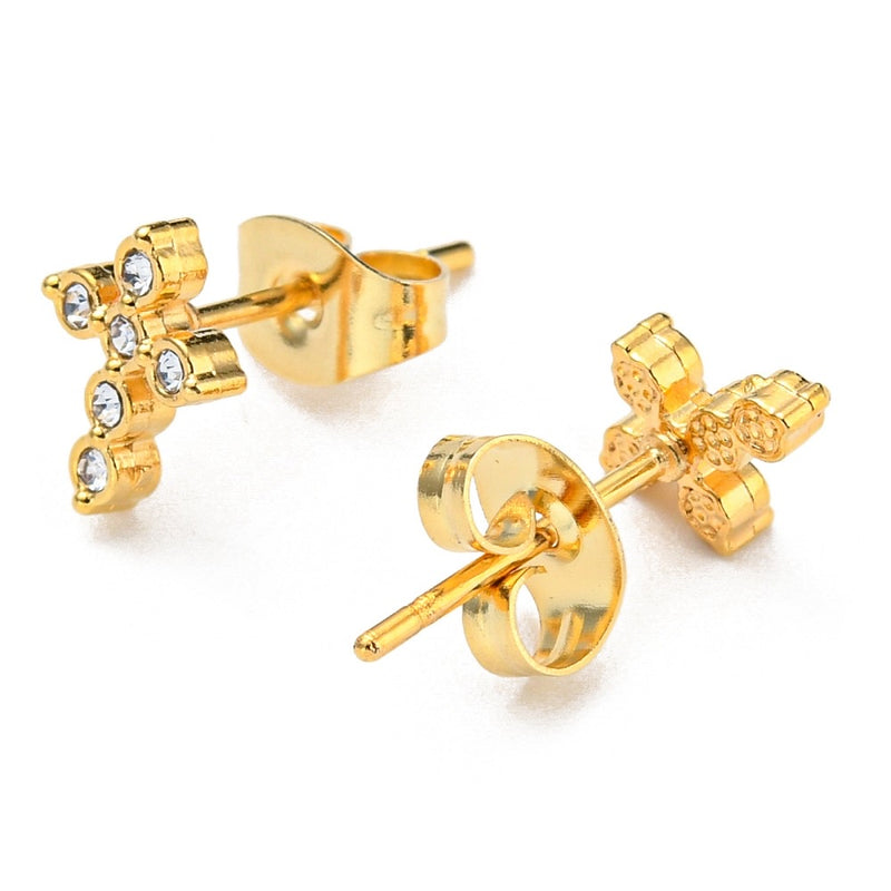 Cruz, Stainless Steel, Stud, Pantallas/Aretes