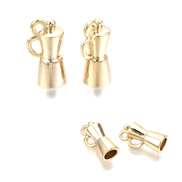 Tetera, Café, Enchapado 18k, Charm