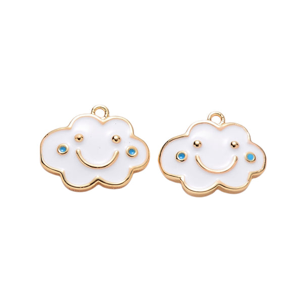 Nube, Brass, Enchapado 18k, Charm y Pendant