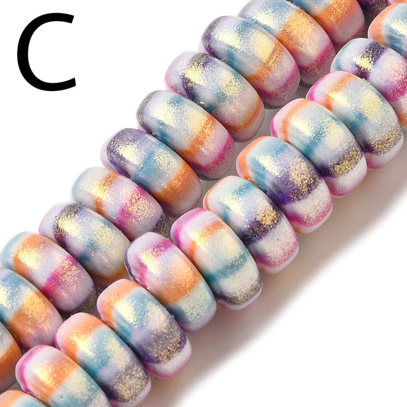 Polymer Clay, Rondelle, 7x3mm, Beads