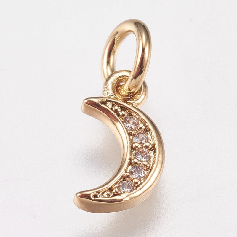 Luna, Brass, Charm y Pendant