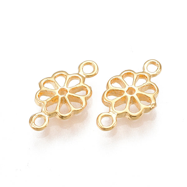 Flor, Brass, Enchapado 18k, Conector