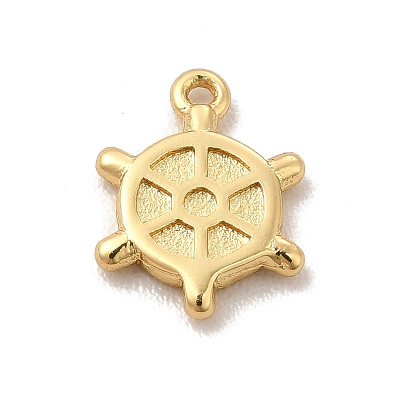 Timón, Brass, Enchapado 18k, Charm y Pendant