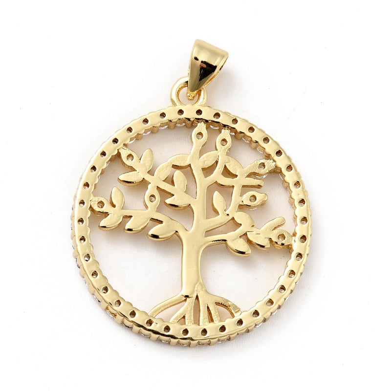 Arbol de la Vida, Brass, Enchapado 18k, Charm y Pendant