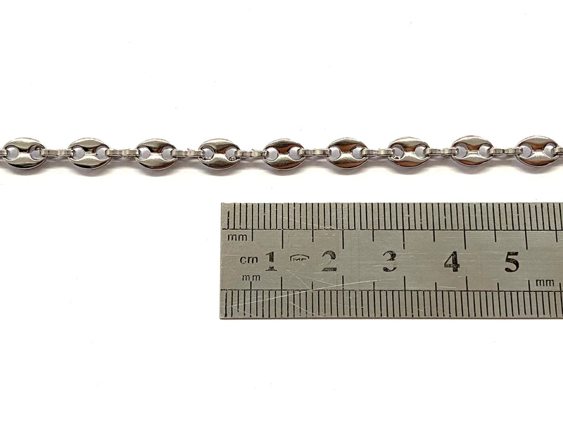 Oval Link, Stainless Steel