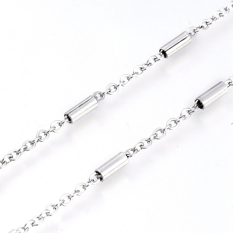 Cadena con Tubo, Stainless Steel, Cadena