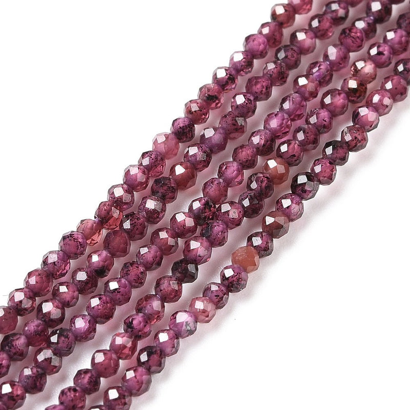 Garnet, Piedra Facetada, 2mm, Beads