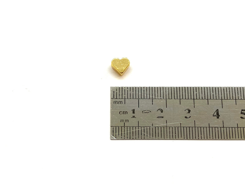 Corazón Brass, Enchapado 18k, Beads