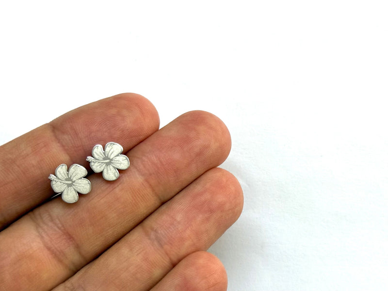 Flor de Maga, Amapola, Stainless Steel, Pantallas/Aretes